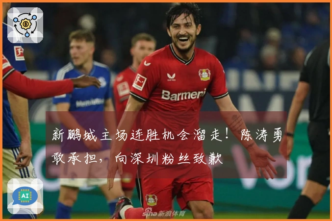 新鹏城主场连胜机会溜走！陈涛勇敢承担，向深圳粉丝致歉